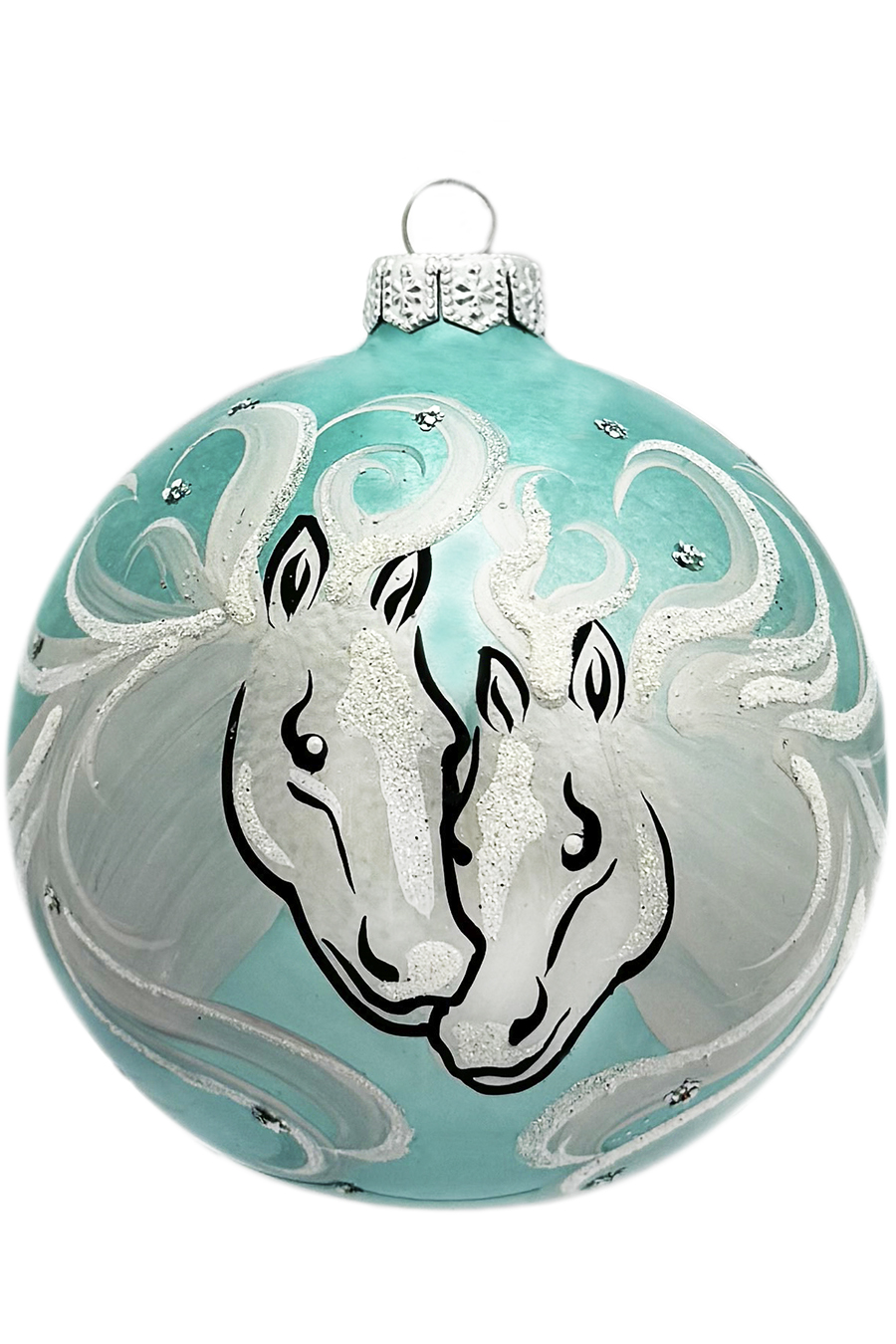 Елочное украшение Шар Подарочный НП-1879 Морская волна